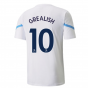 2021-2022 Man City Pre Match Jersey (White) - Kids (GREALISH 10)