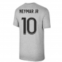 2021-2022 PSG Tee Evergreen Crest (Grey) (NEYMAR JR 10)