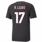 2022-2023 AC Milan Casuals Tee (Black) (R.LEAO 17)