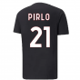 2022-2023 AC Milan FtblCore Tee (Black) (PIRLO 21)