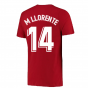 2022-2023 Atletico Madrid Crest Tee (Red) (M LLORENTE 14)