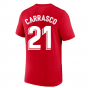 2022-2023 Atletico Madrid Swoosh Tee (Red) (CARRASCO 21)