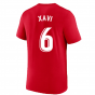 2022-2023 Barcelona Evergreen Crest Tee (Red) (XAVI 6)