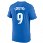 2022-2023 Barcelona Swoosh Club Tee (Blue) (CRUYFF 9)