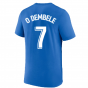 2022-2023 Barcelona Swoosh Club Tee (Blue) (O DEMBELE 7)