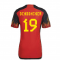 2022-2023 Belgium Authentic Home Shirt (DENDONCKER 19)