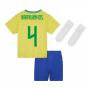 2022-2023 Brazil Home Little Boys Mini Kit (Marquinhos 4)