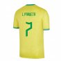2022-2023 Brazil Little Boys Home Shirt (L Paqueta 7)