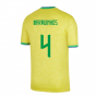 2022-2023 Brazil Little Boys Home Shirt (Marquinhos 4)