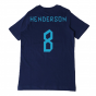 2022-2023 England Three Lions Tee (Navy) - Kids (Henderson 8)