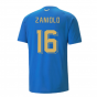 2022-2023 Italy Player Casuals Tee (Blue) (ZANIOLO 16)