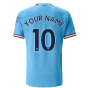 2022-2023 Man City Authentic Home Shirt (Your Name)