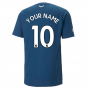 2022-2023 Man City Casuals Tee (Blue) (Your Name)