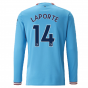 2022-2023 Man City Long Sleeve Home Shirt (LAPORTE 14)