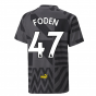 2022-2023 Man City Pre-Match Jersey (Black) - Kids (FODEN 47)