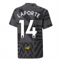 2022-2023 Man City Pre-Match Jersey (Black) - Kids (LAPORTE 14)