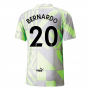 2022-2023 Man City Pre-Match Jersey (Grey Violet) (BERNARDO 20)