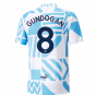 2022-2023 Man City Pre-Match Jersey (White) (GUNDOGAN 8)