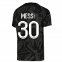 2022-2023 PSG Pre-Match Training Shirt (Black) - Kids (MESSI 30)