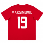 2022-2023 Serbia Ftbl Core Tee (Red) (MAKSIMOVIC 19)