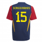 2022-2023 Spain Training Jersey (Navy) - Kids (SERGIO RAMOS 15)