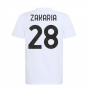 2021-2022 Juventus Training T-Shirt (White) (ZAKARIA 28)