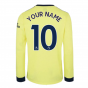 Arsenal 2021-2022 Long Sleeve Away Shirt (Your Name)