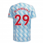 Man Utd 2021-2022 Away Shirt (Kids) (WAN BISSAKA 29)