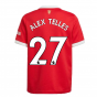 Man Utd 2021-2022 Home Shirt (Kids) (ALEX TELLES 27)