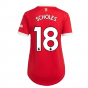 Man Utd 2021-2022 Home Shirt (Ladies) (SCHOLES 18)