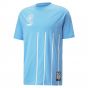 2022-2023 Man City FtblCulture Tee (Blue) (DE BRUYNE 17)