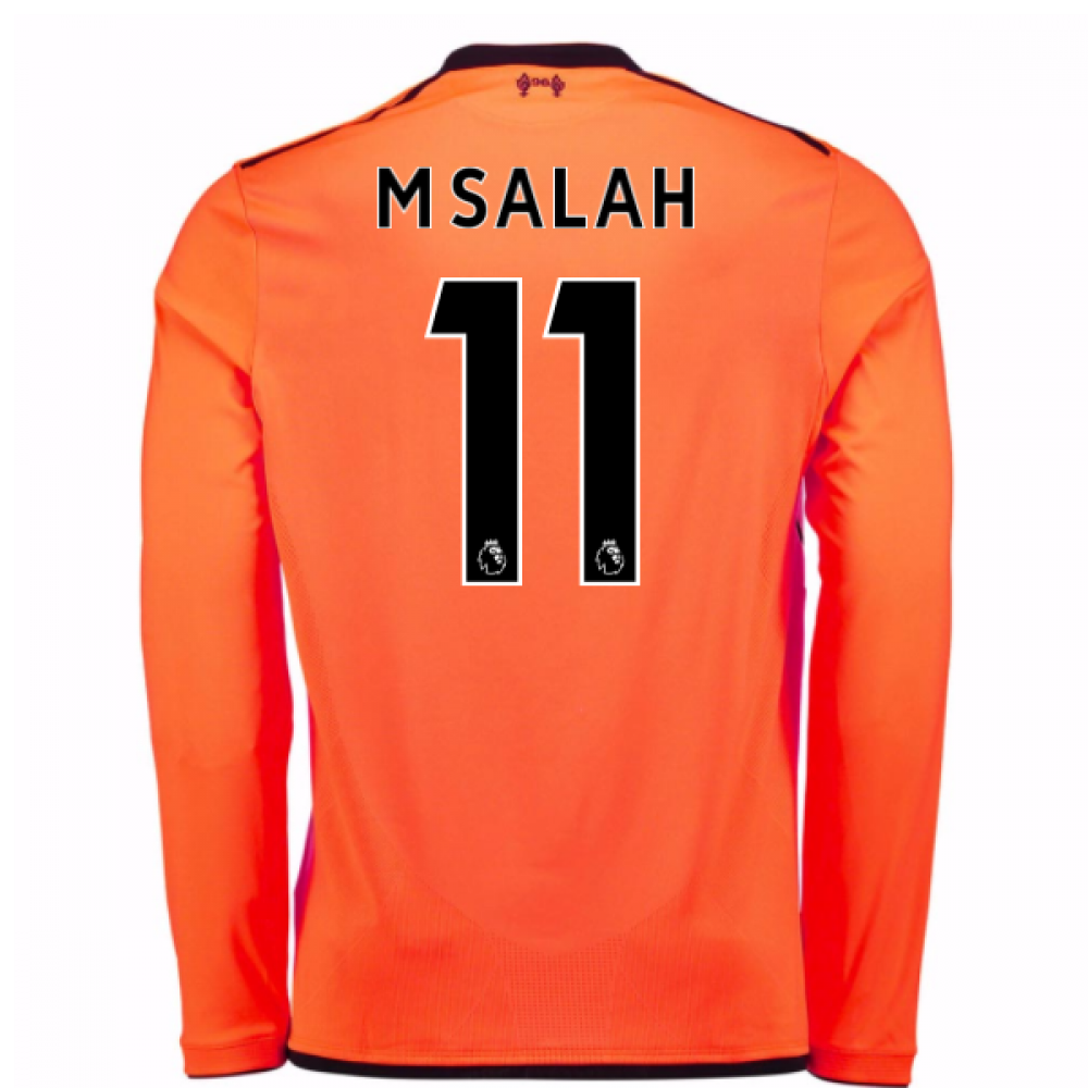 2017-18 Liverpool Long Sleeve Third Shirt (M Salah 11) [MT730025-100601] - $95.89 Teamzo.com
