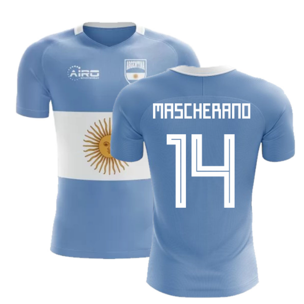 2024-2025 Argentina Flag Concept Football Shirt (Mascherano 14)