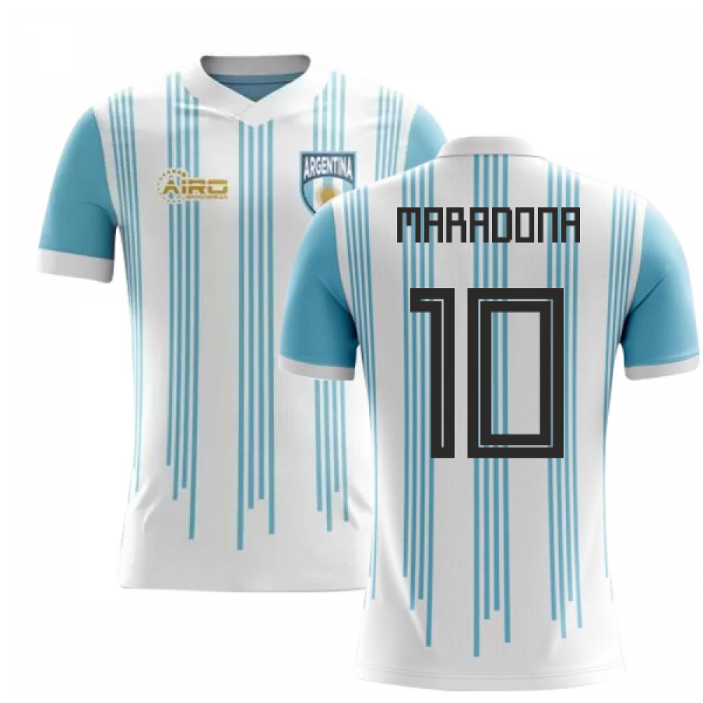 2024-2025 Argentina Home Concept Football Shirt (Maradona 10) - Kids