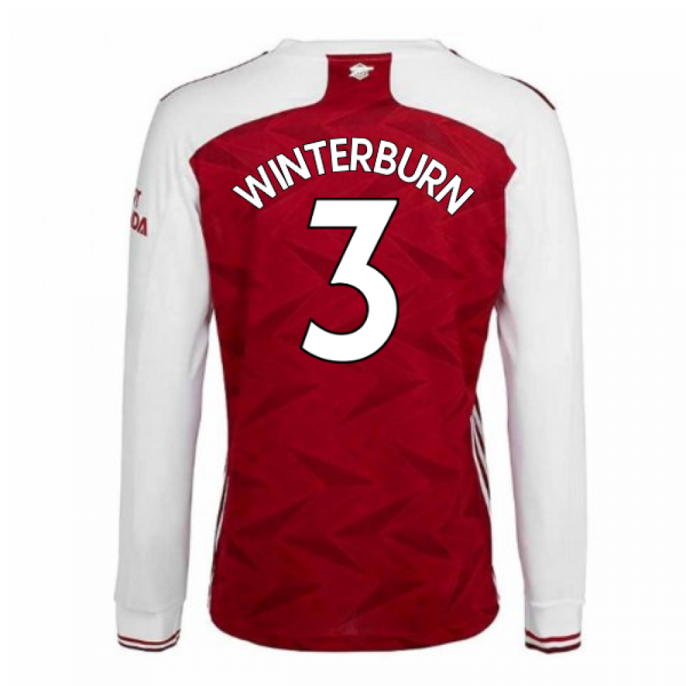 2020-2021 Arsenal Adidas Home Long Sleeve Shirt (WINTERBURN 3)