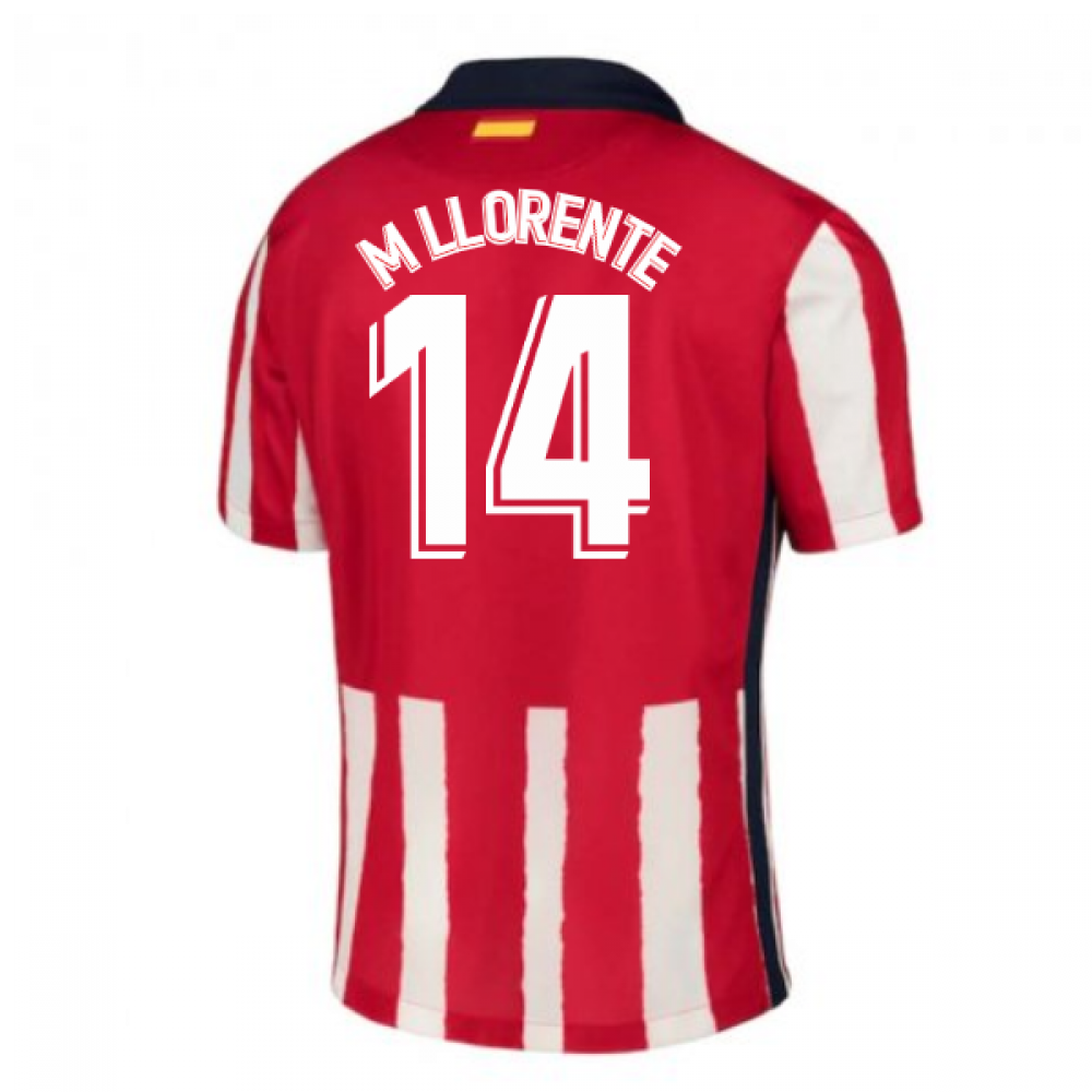 2020-2021 Atletico Madrid Home Nike Shirt (Kids) (M LLORENTE 14)