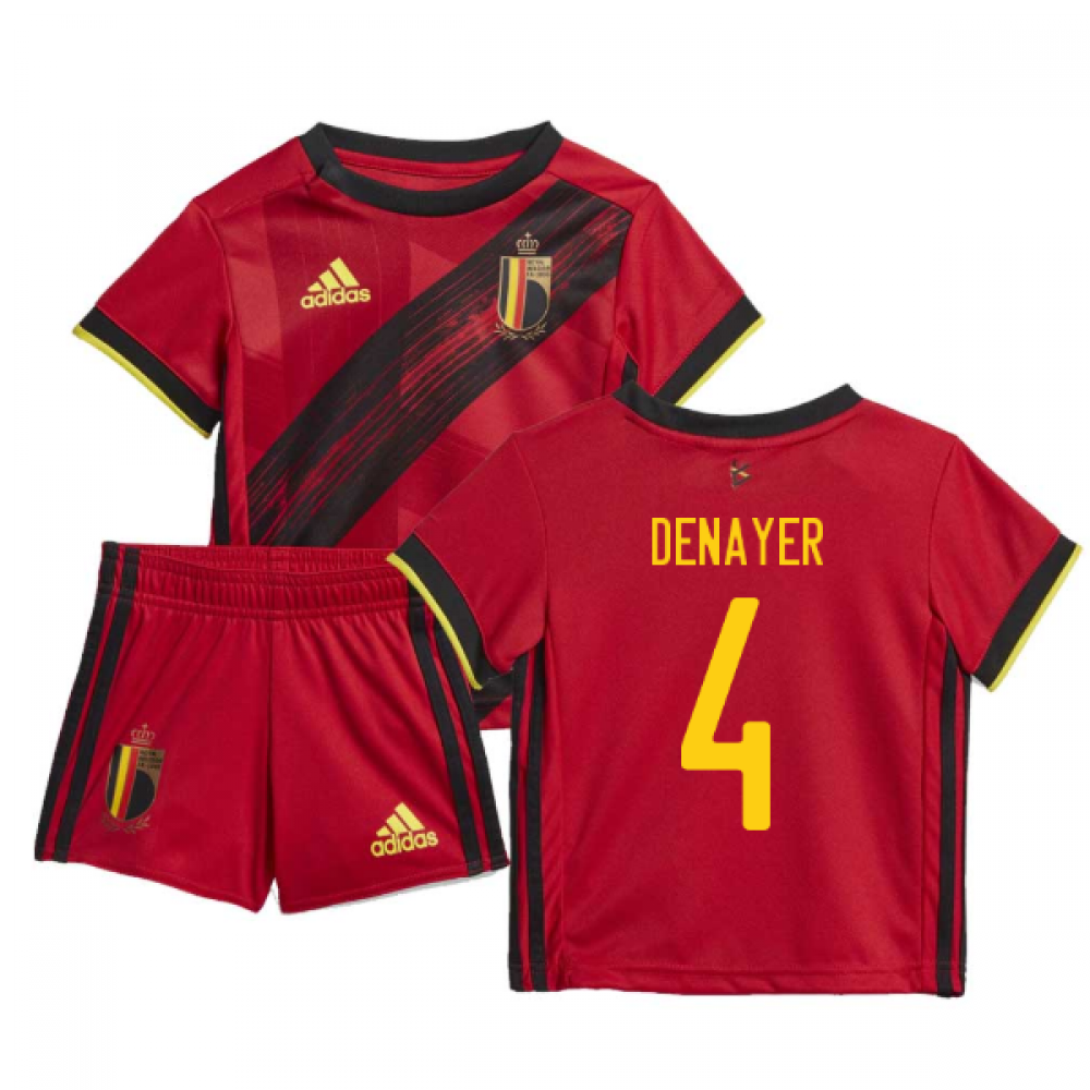 2020-2021 Belgium Home Adidas Baby Kit (DENAYER 4)