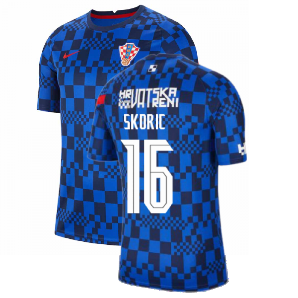 2020-2021 Croatia Pre-Match Training Shirt (Blue) - Kids (SKORIC 16)