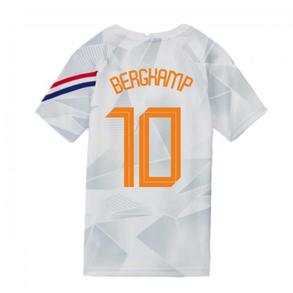 2020-2021 Holland Pre-Match Training Shirt (White) - Kids (BERGKAMP 10)