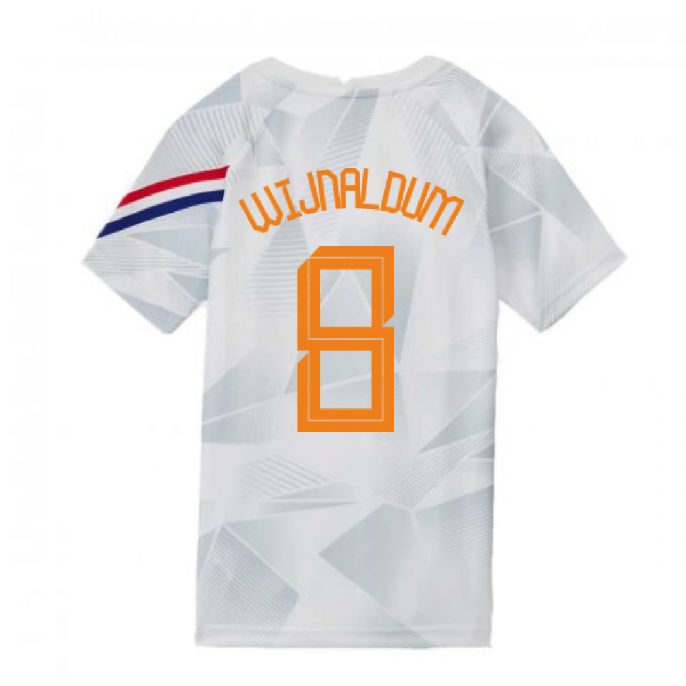 2020-2021 Holland Pre-Match Training Shirt (White) - Kids (WIJNALDUM 8)