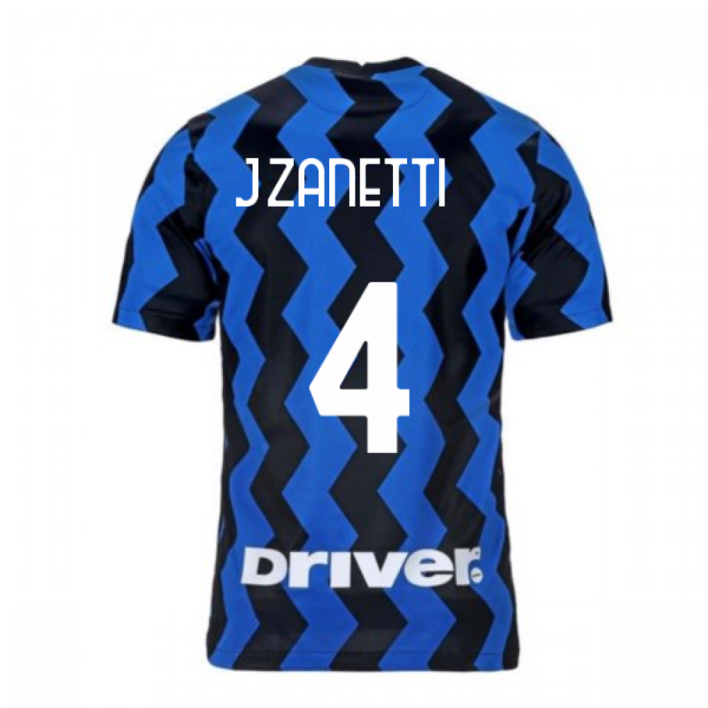 2020-2021 Inter Milan Home Nike Football Shirt (Kids) (J ZANETTI 4)