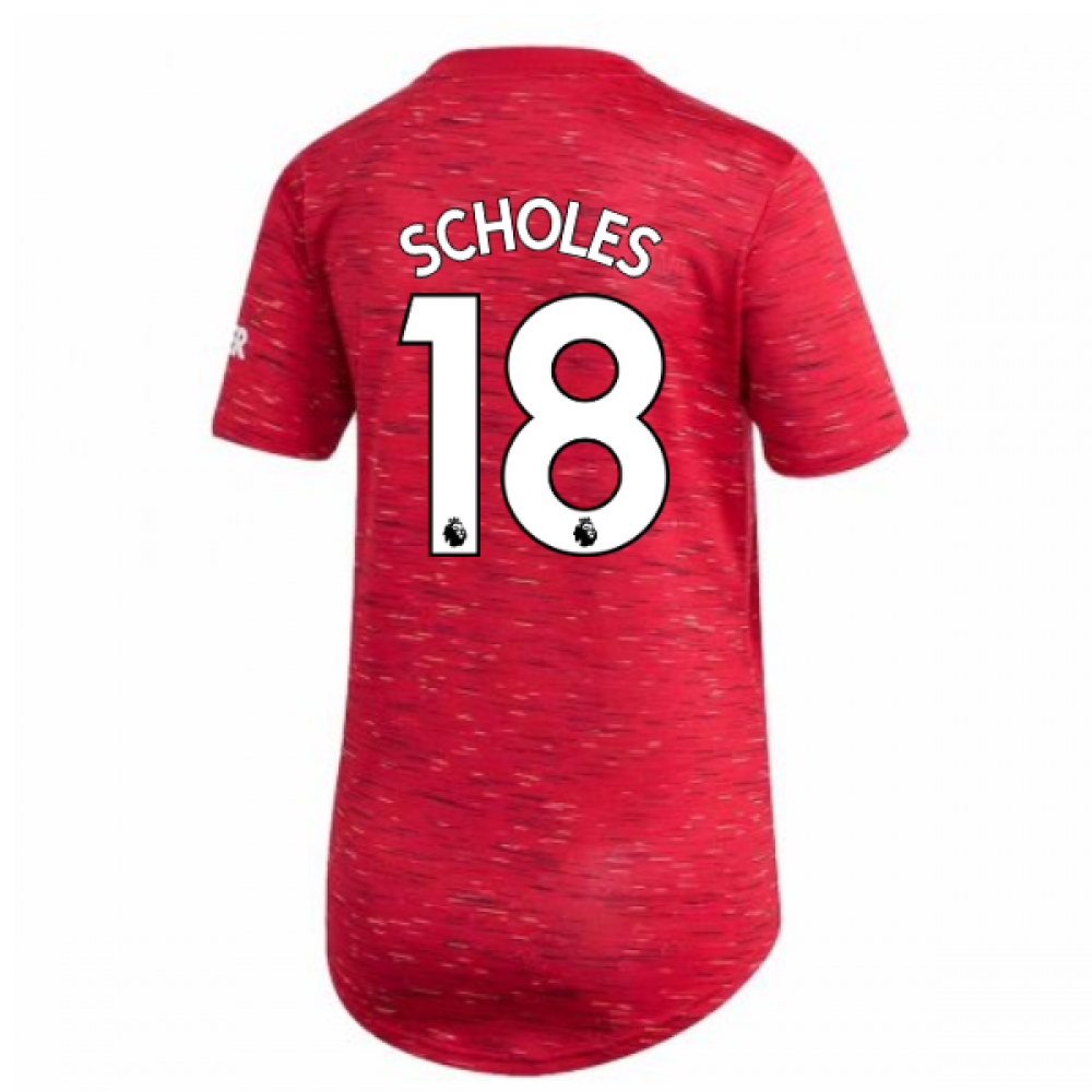 2020-2021 Man Utd Adidas Womens Home Shirt (SCHOLES 18)