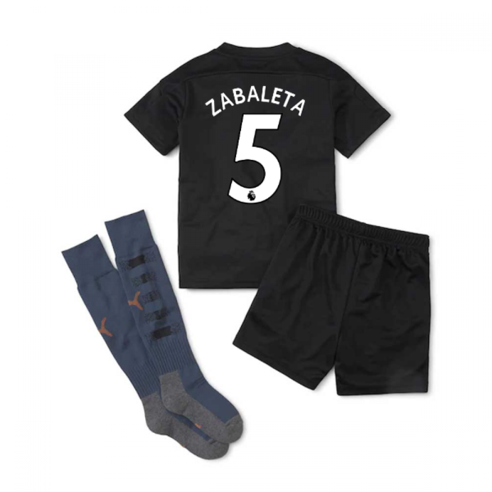 2020-2021 Manchester City Away Little Boys Mini Kit (ZABALETA 5)