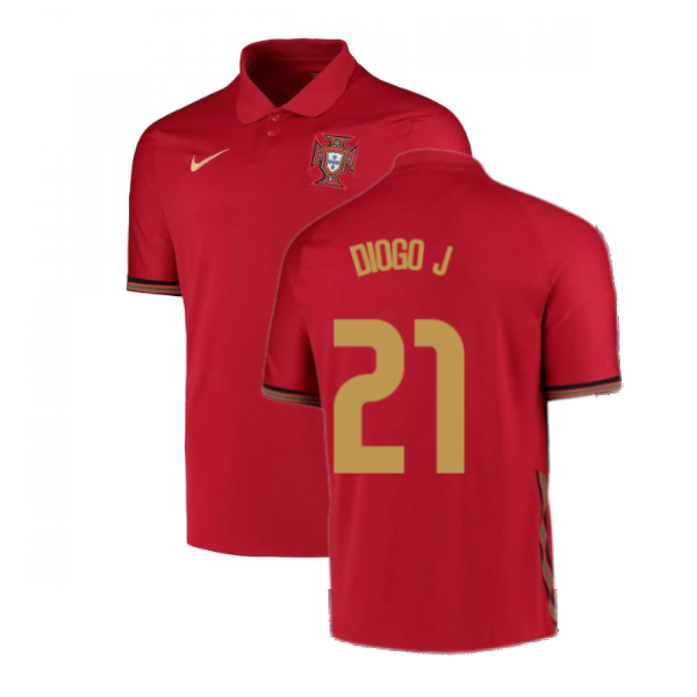 2020-2021 Portugal Home Nike Football Shirt (DIOGO J. 21)