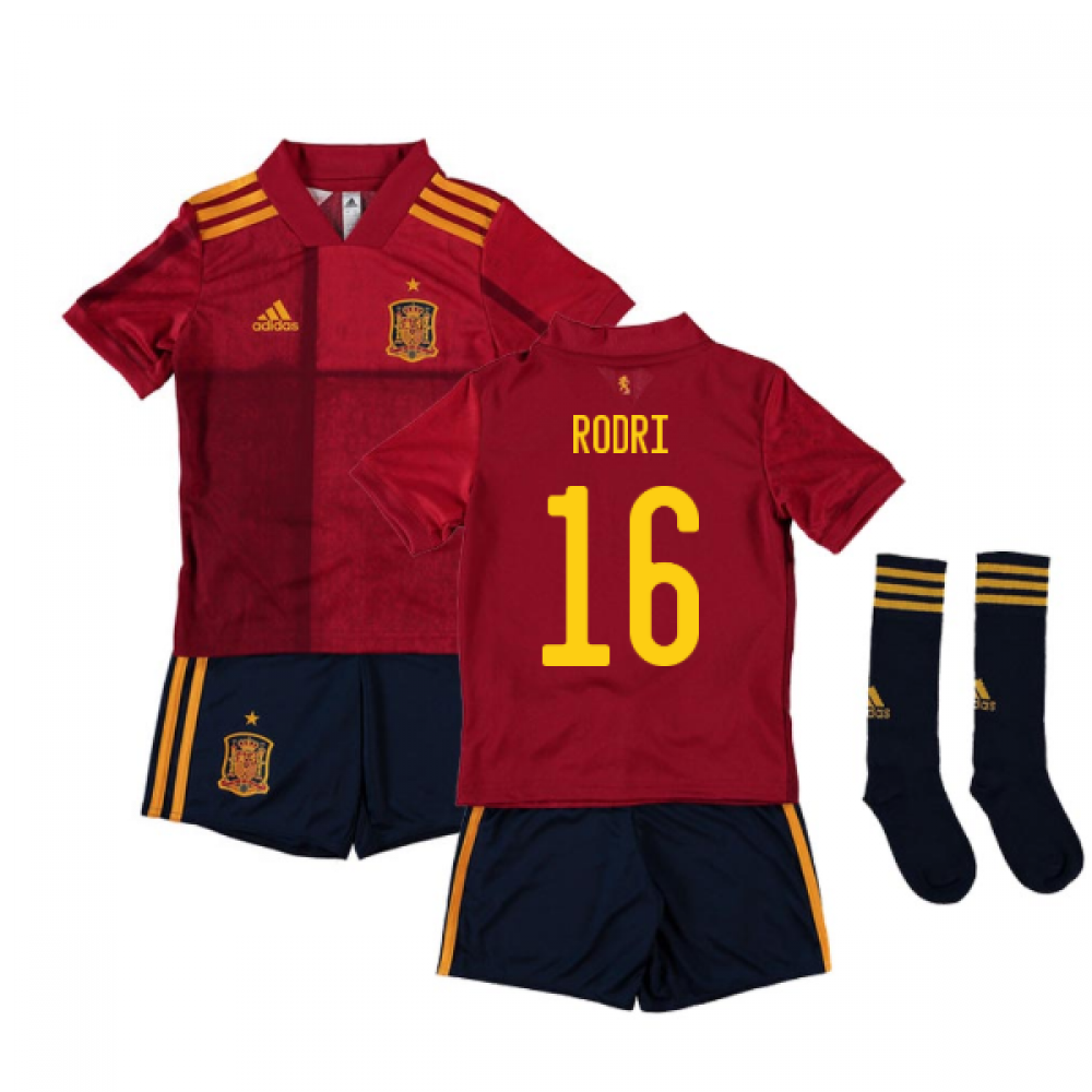 2020-2021 Spain Home Adidas Mini Kit (RODRI 16)