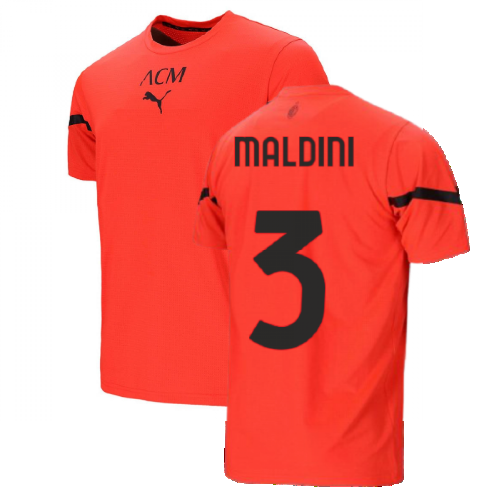 2021-2022 AC Milan Pre-Match Jersey (Red) (MALDINI 3)