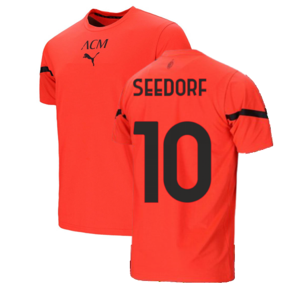 2021-2022 AC Milan Pre-Match Jersey (Red) (SEEDORF 10)