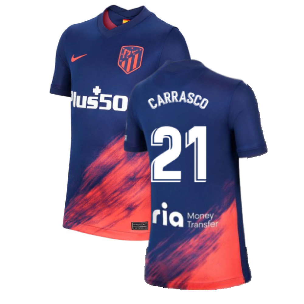 2021-2022 Atletico Madrid Away Shirt (Kids) (CARRASCO 21)