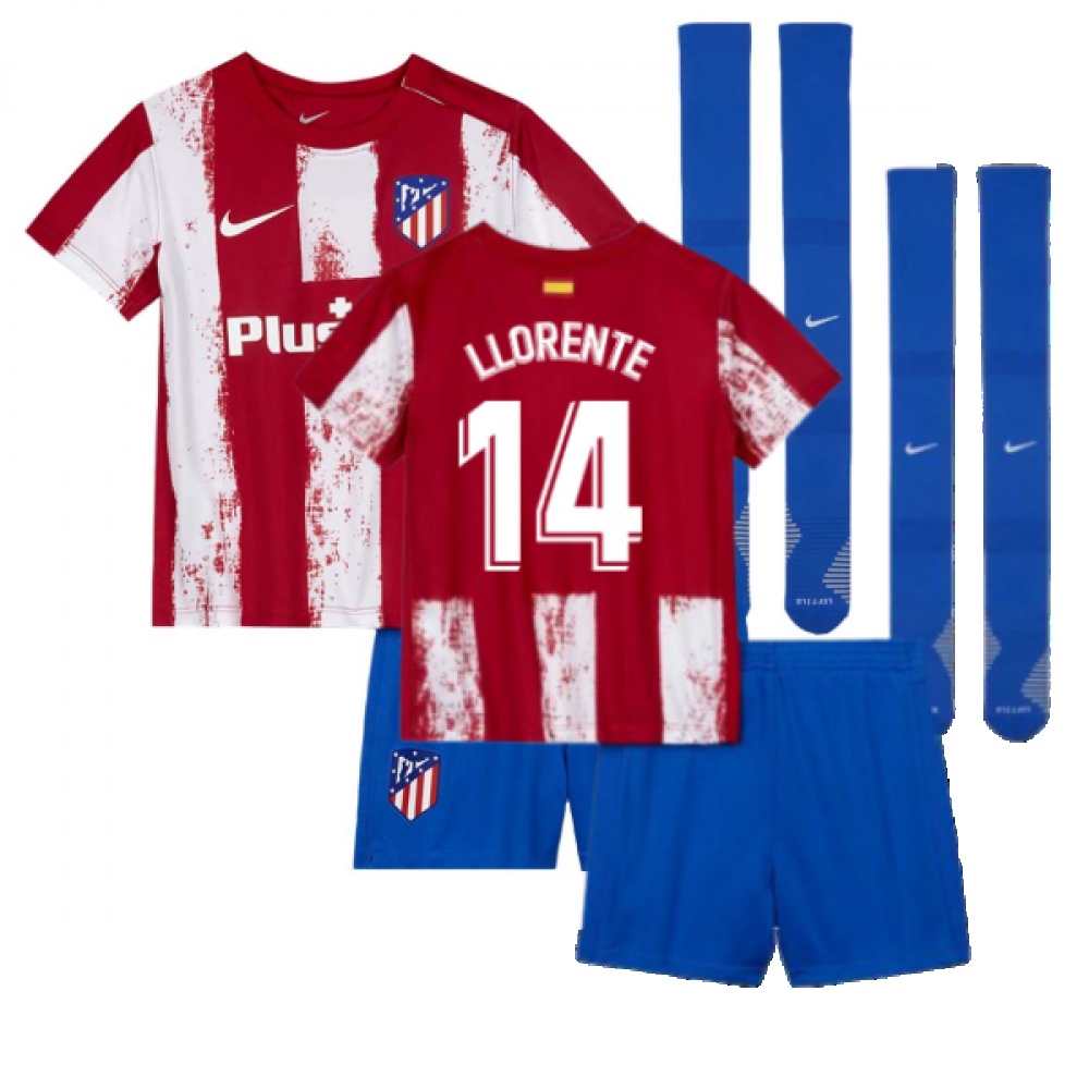 2021-2022 Atletico Madrid Little Boys Home Shirt (M LLORENTE 14)