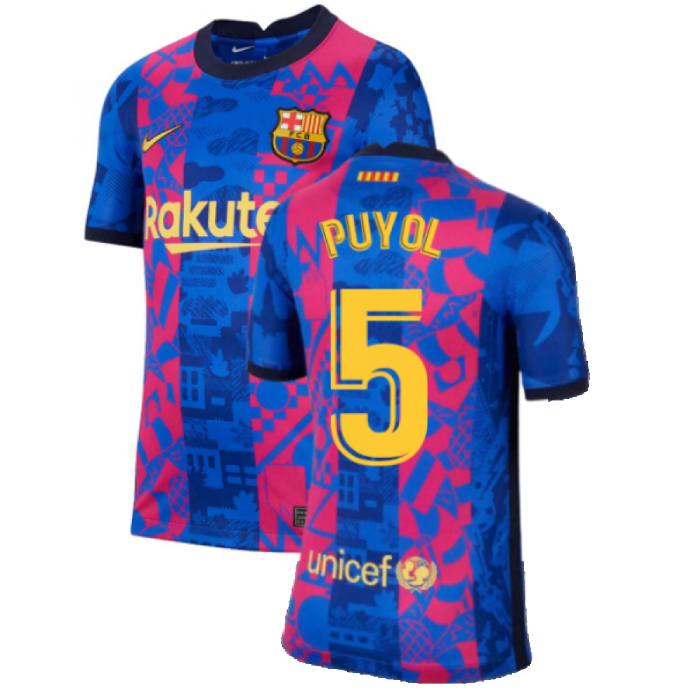 2021-2022 Barcelona 3rd Shirt (Kids) (PUYOL 5)